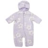 GAX30: Baby Girls Stars Print Cotton lined Hooded All In one (0-24 Months)